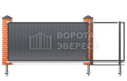 Ворота откатные под ключ без автоматики 2500×3000 ВЭ-5249
